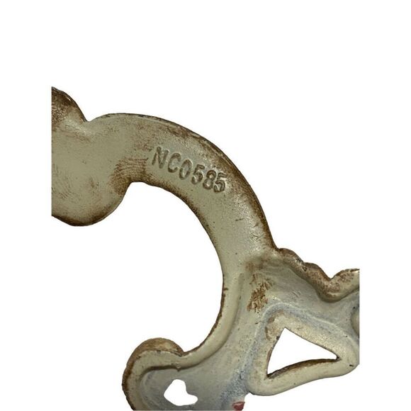 Vintage French Provincial Drawer Pull Painted Metal Curved - Picture 3 of 10